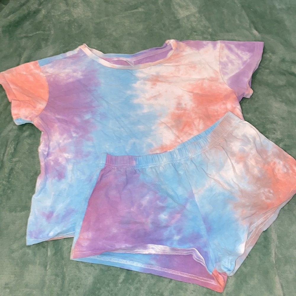 nwot matching pj tie dye set!